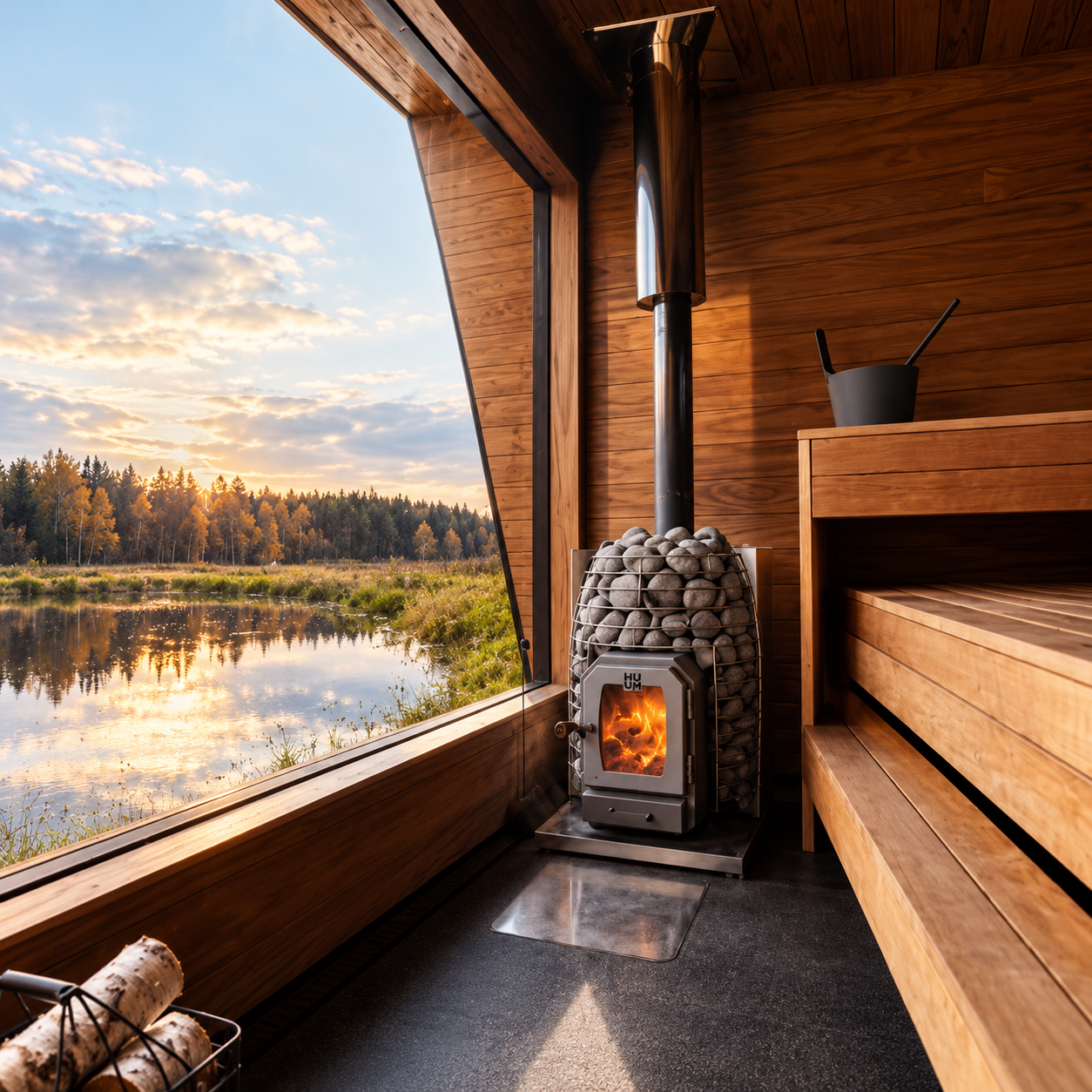 Aquecedor de Sauna a Lenha HUUM HIVE Wood 13 kW