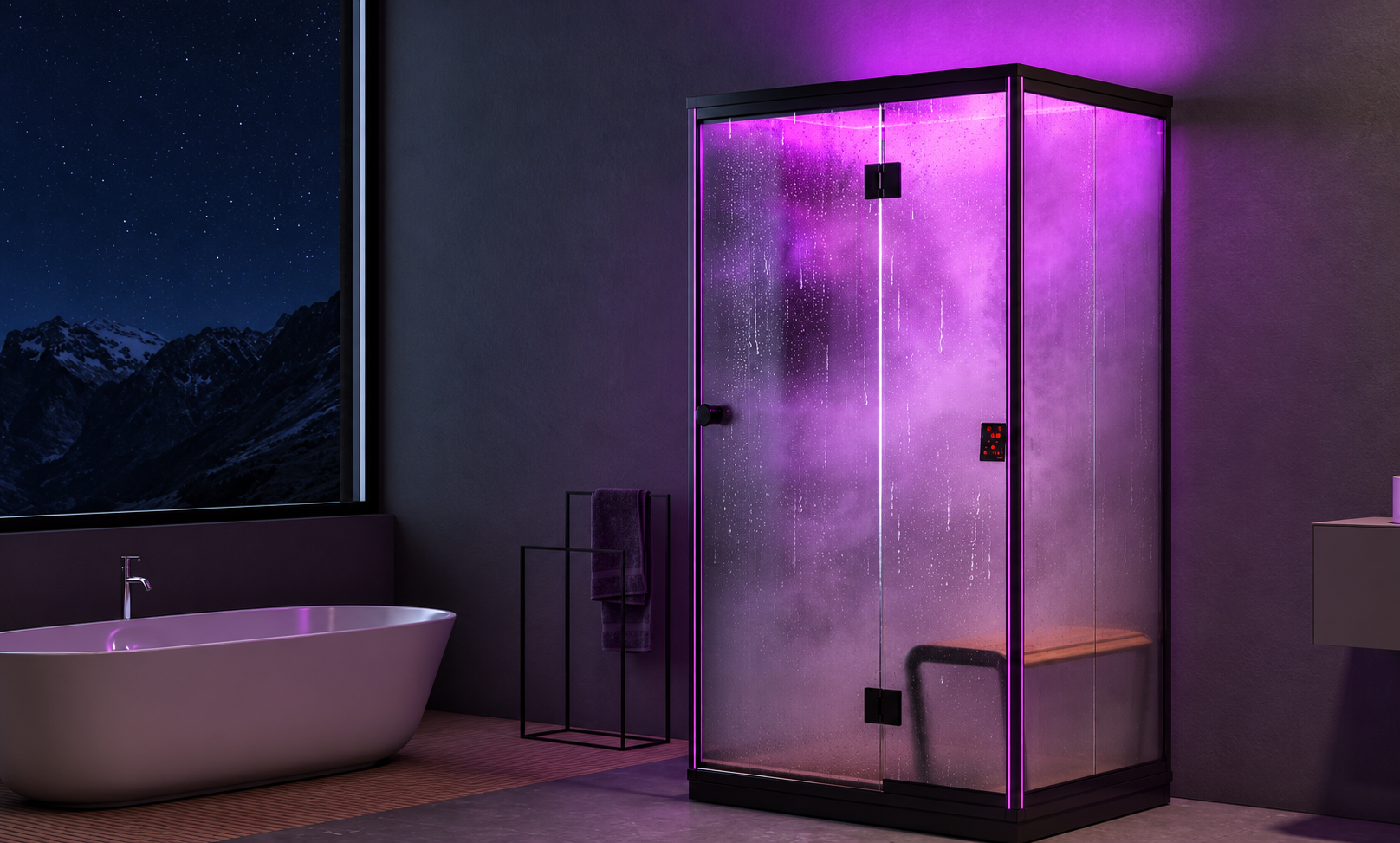 Iluminação para banho de vapor