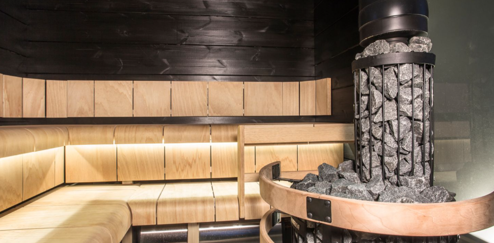 Como se produz o calor numa sauna?