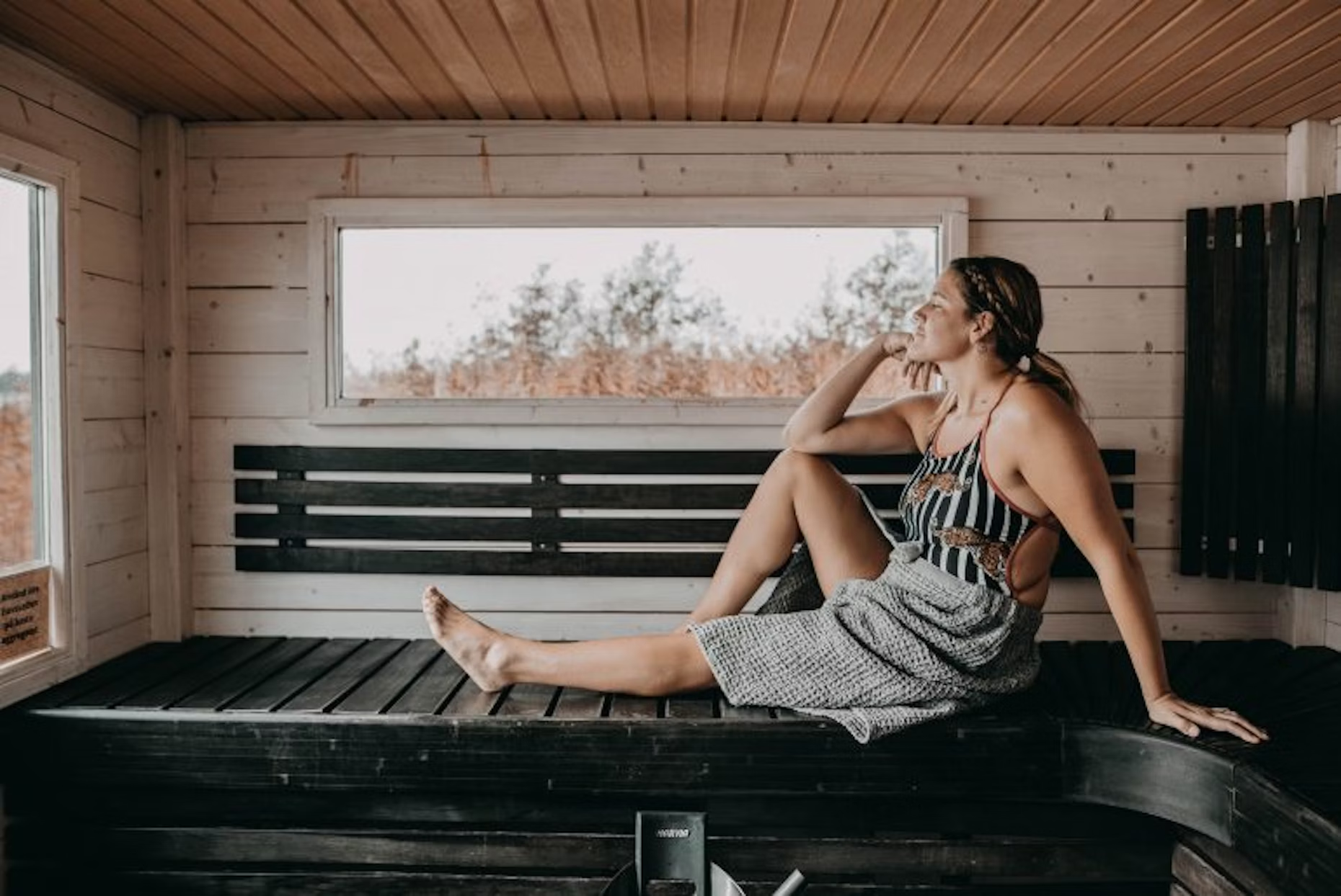 Descanso entre sessões de sauna